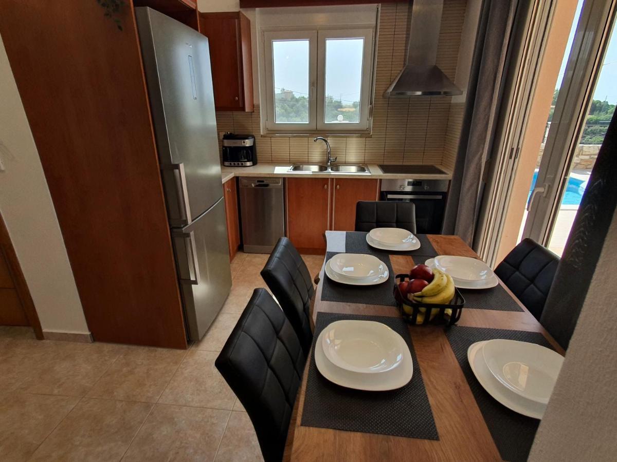 Natural View Villa With Private Pool Skouloufia Bagian luar foto