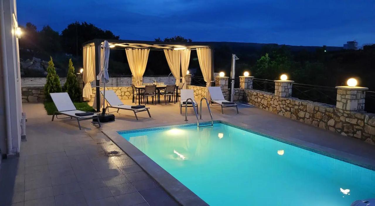 Natural View Villa With Private Pool Skouloufia Bagian luar foto
