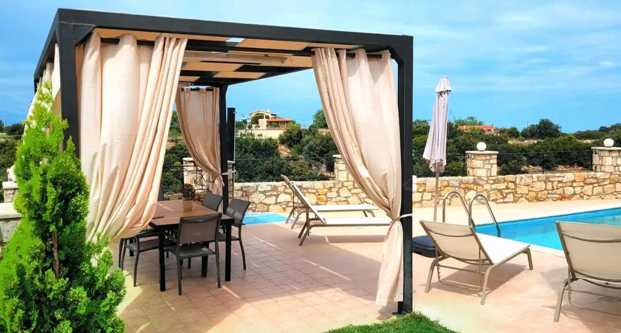 Natural View Villa With Private Pool Skouloufia Bagian luar foto