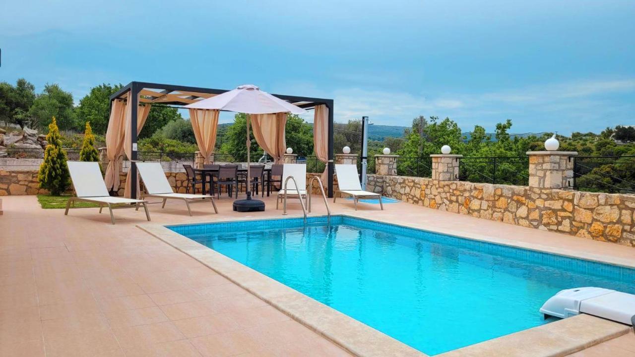 Natural View Villa With Private Pool Skouloufia Bagian luar foto